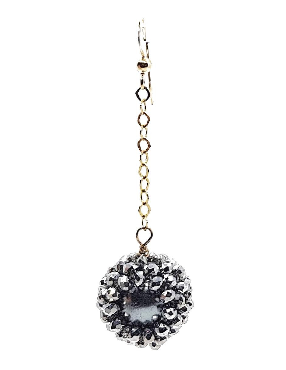 Aretes con acabado brillante perla 2