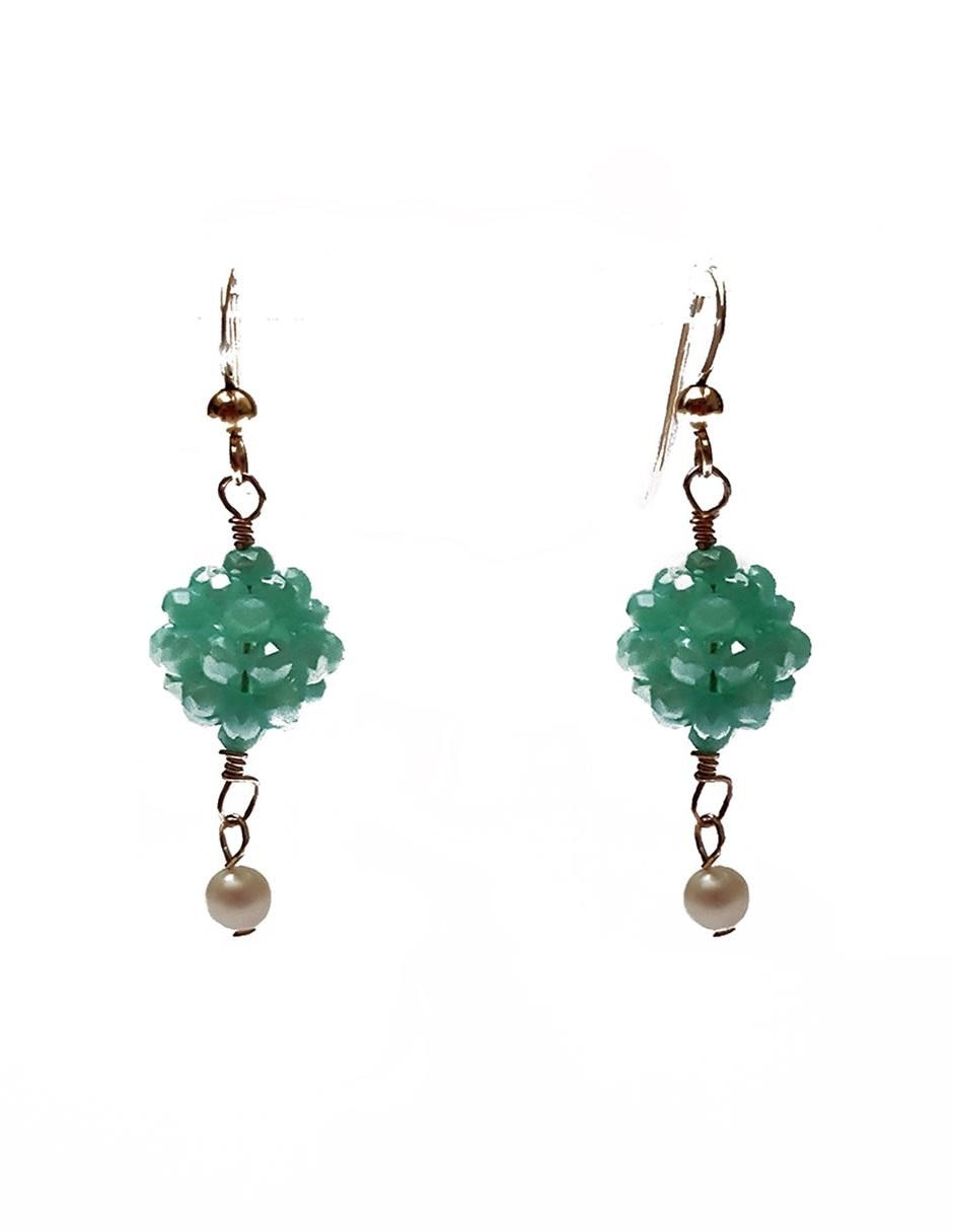 Aretes con acabado brillante cristal