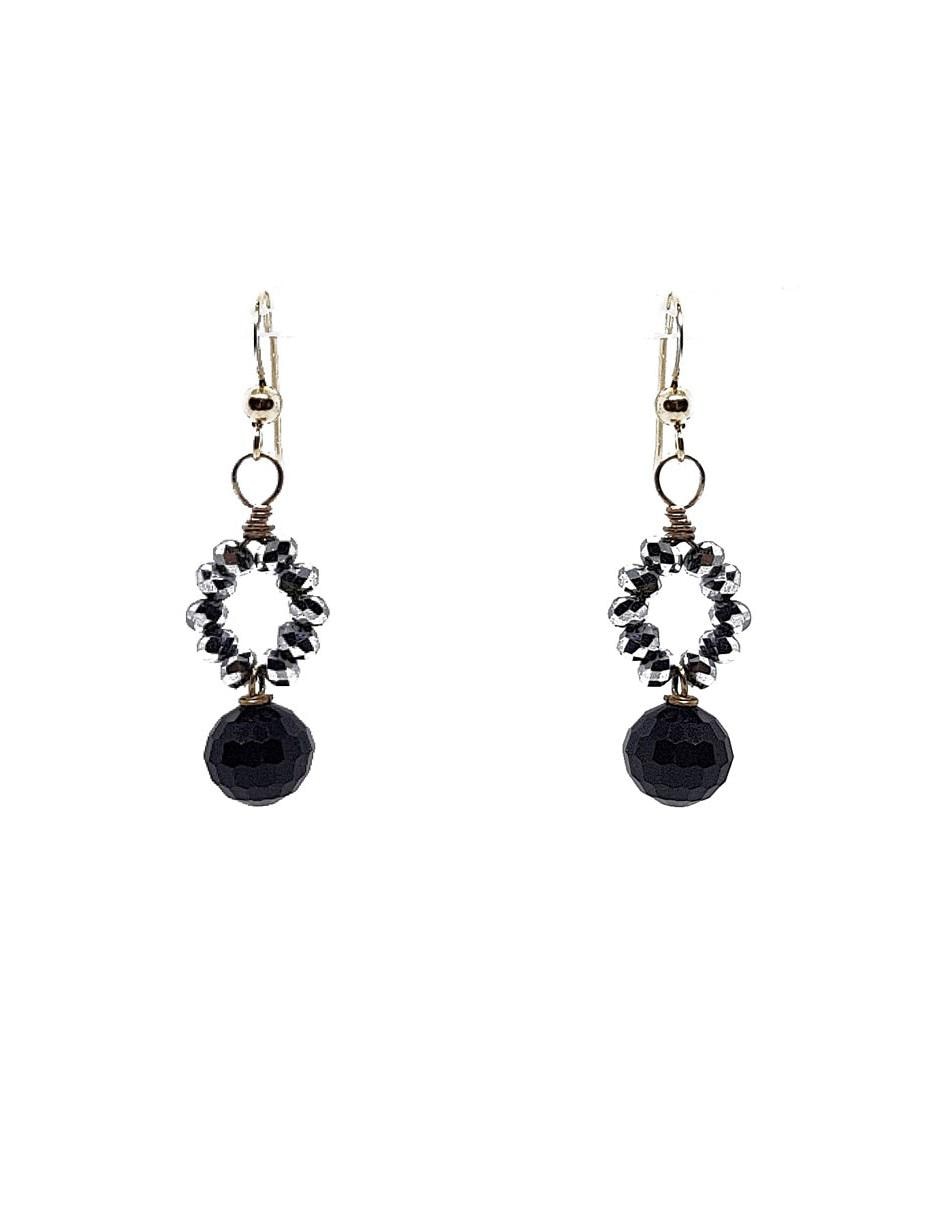 Aretes con acabado brillante cristal