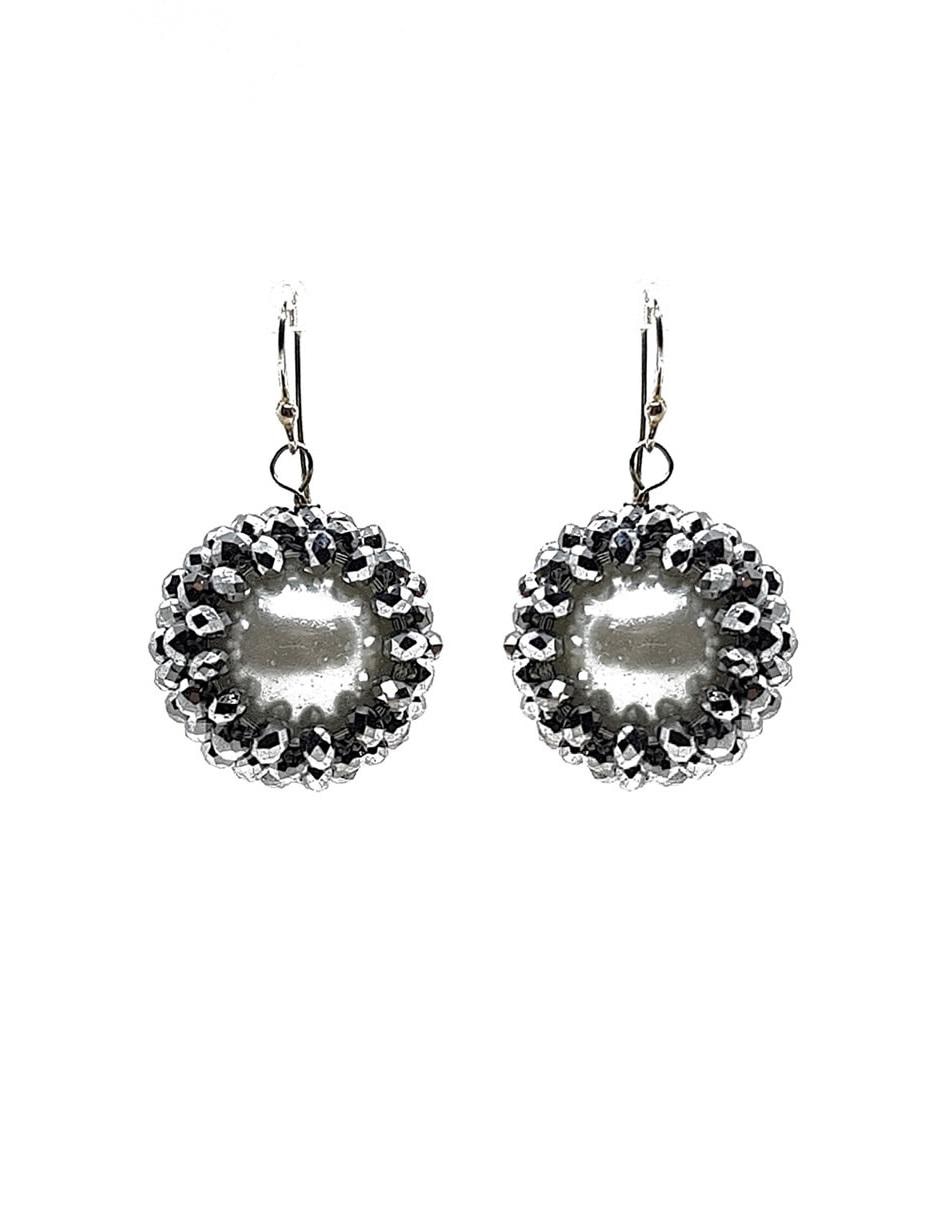 Aretes con acabado brillante cristal
