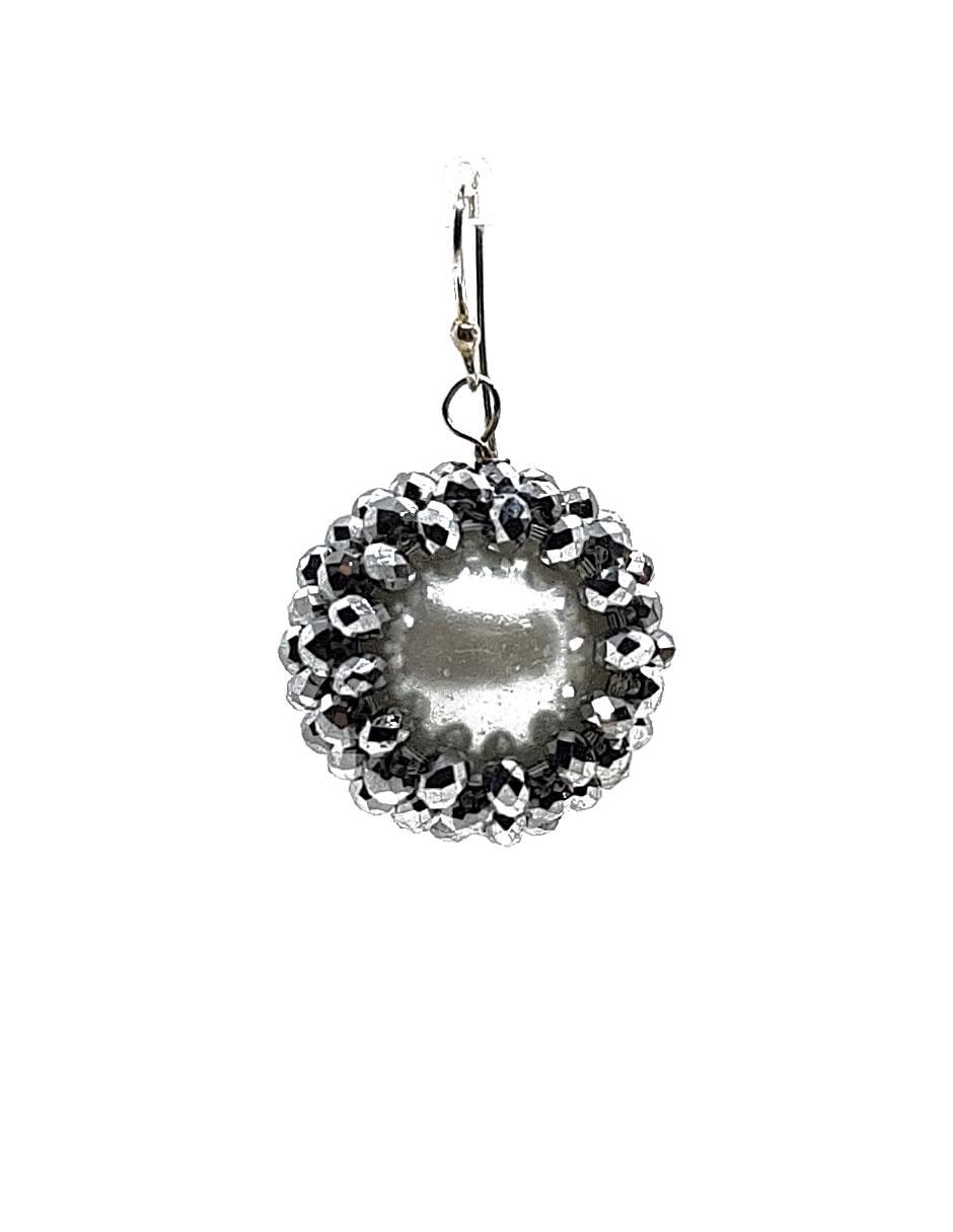 Aretes con acabado brillante cristal 2