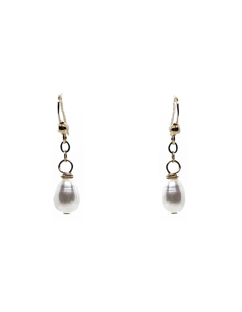Set de gargantilla y aretes perla con turquesa y perla colgante 2