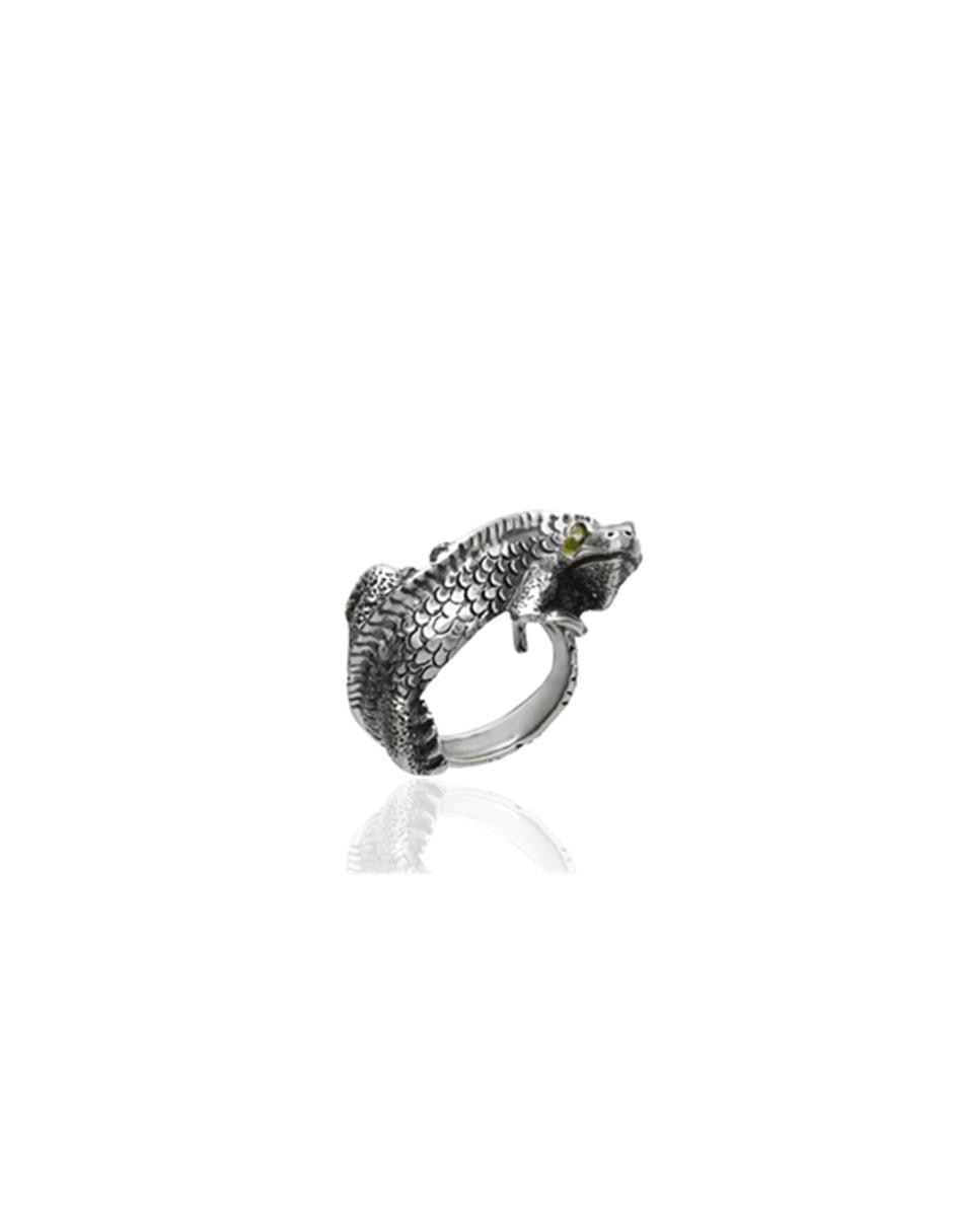 Anillo de serpiente peridoto brillante