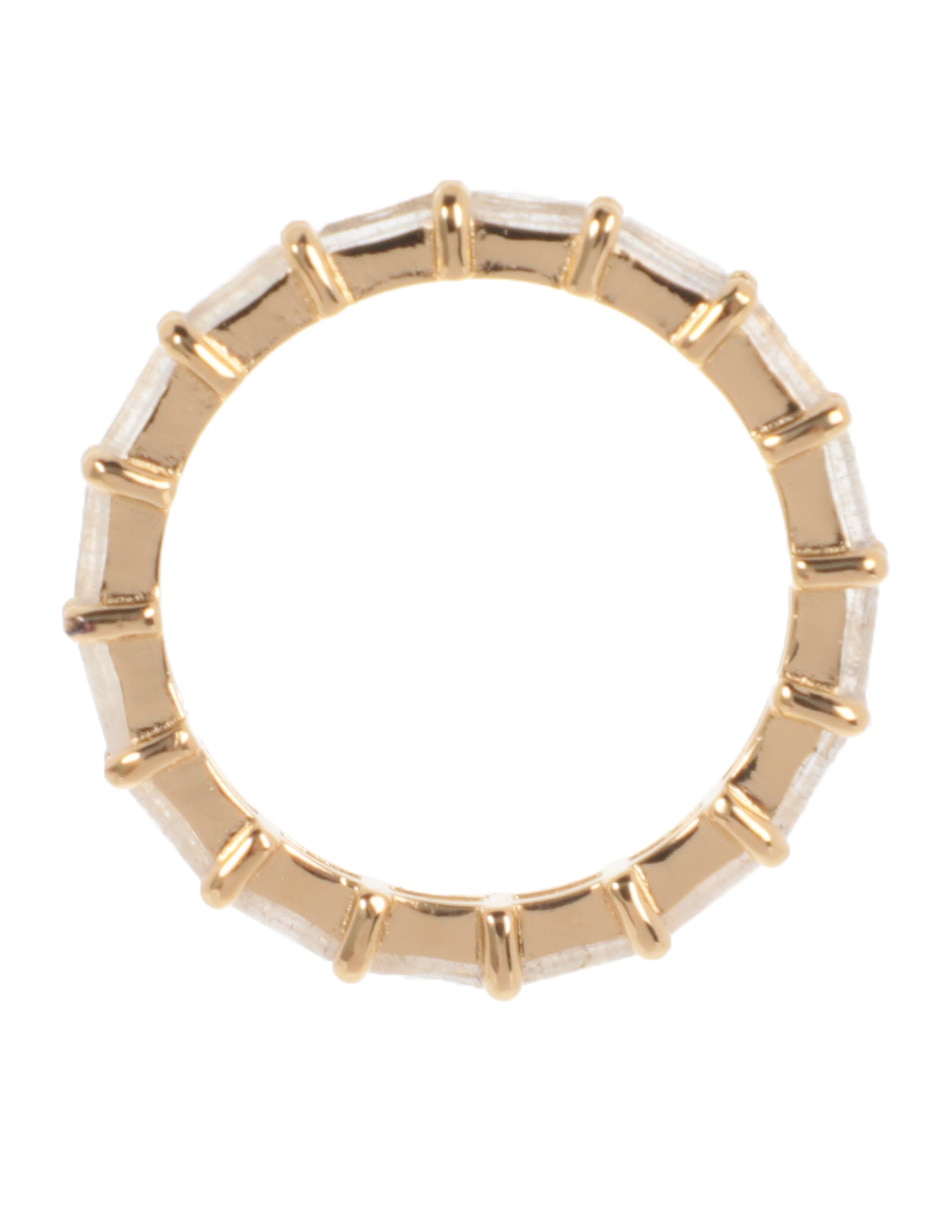Anillo de plata P 925 labradorita con acabado baño de oro 2