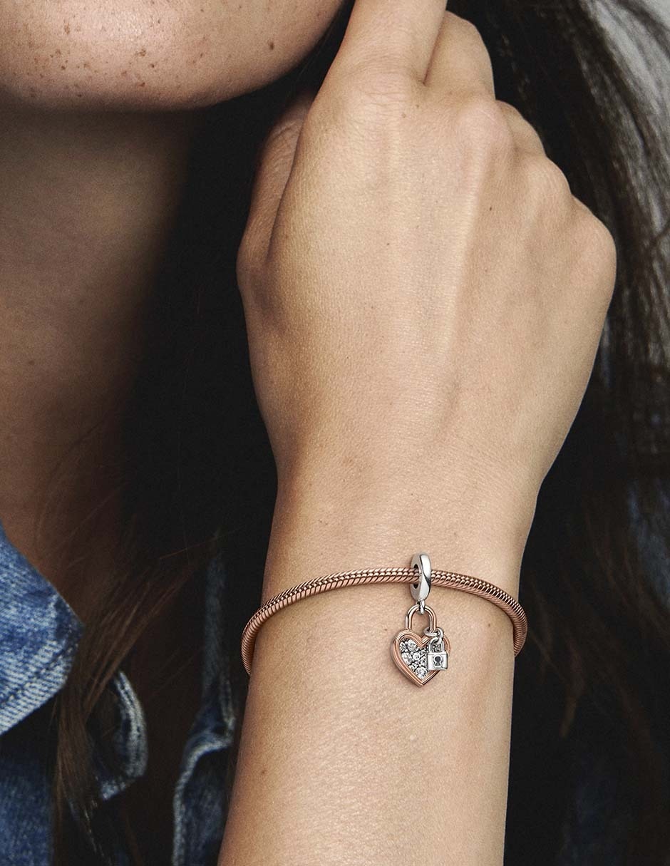 Charm de corazón moments de plata P 925 zirconia cúbica 3