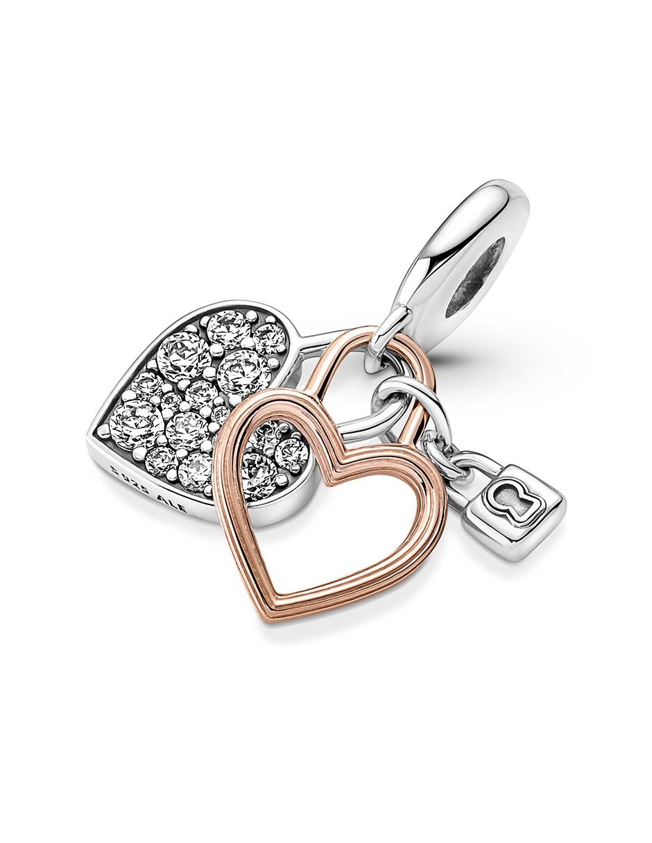 Charm de corazón moments de plata P 925 zirconia cúbica 6
