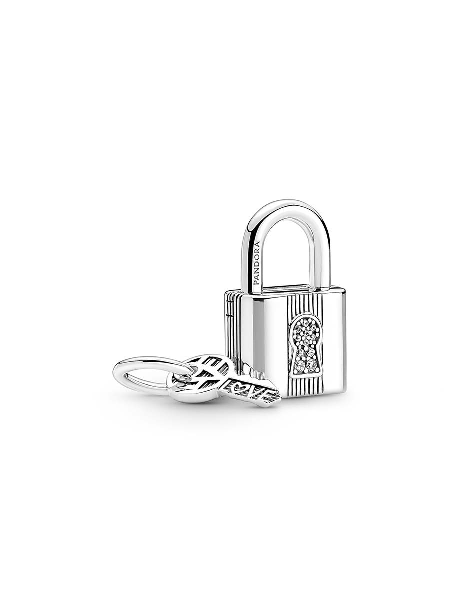 Charm de candado moments de plata P 925 zirconia cúbica