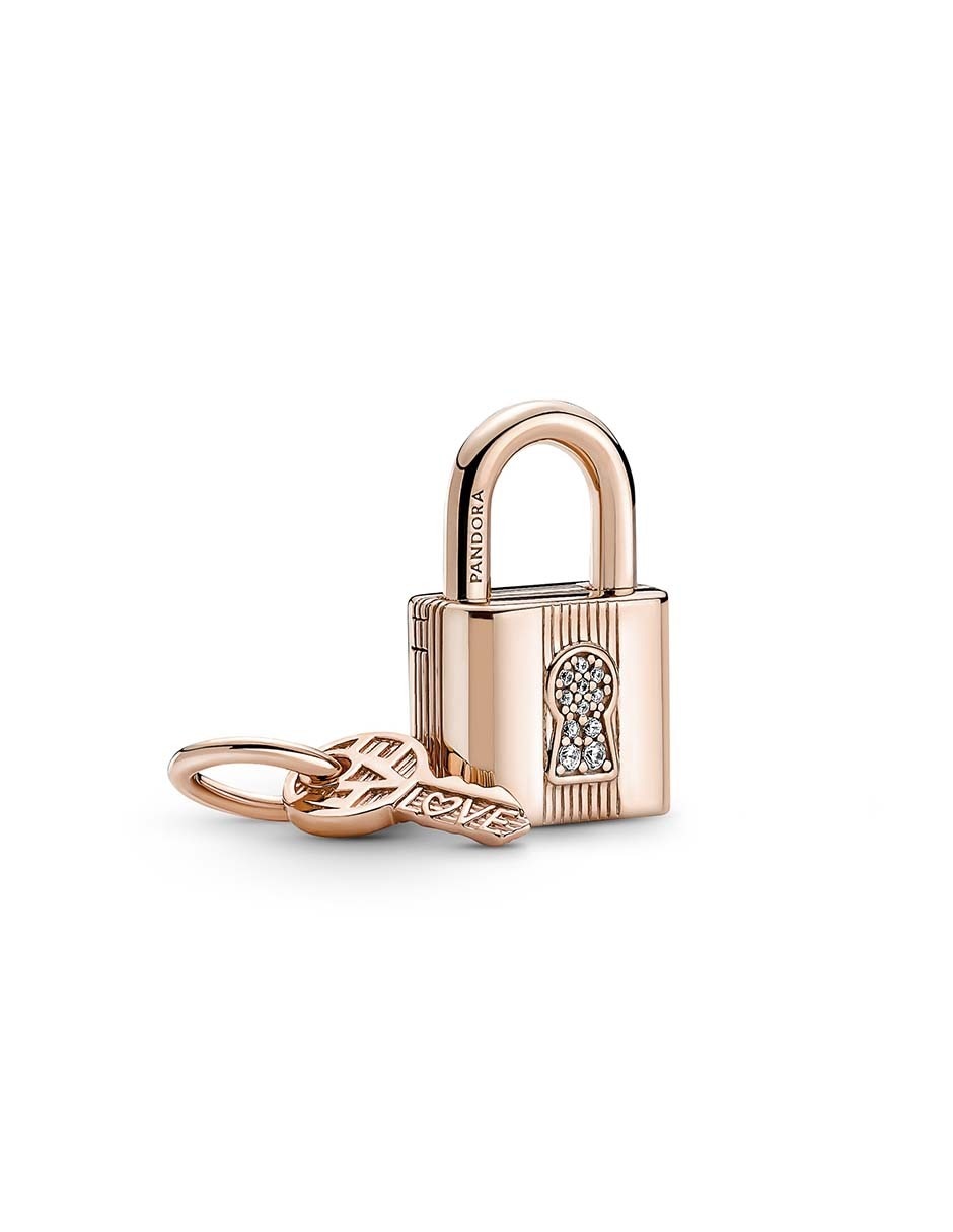 Charm de plata 14 K zirconia cúbica
