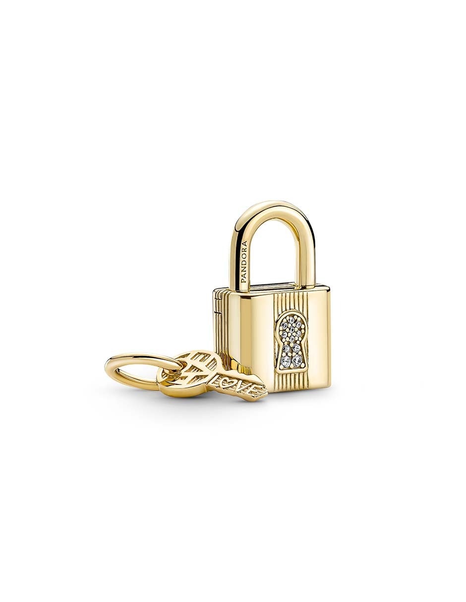 Charm de plata 14 K zirconia cúbica