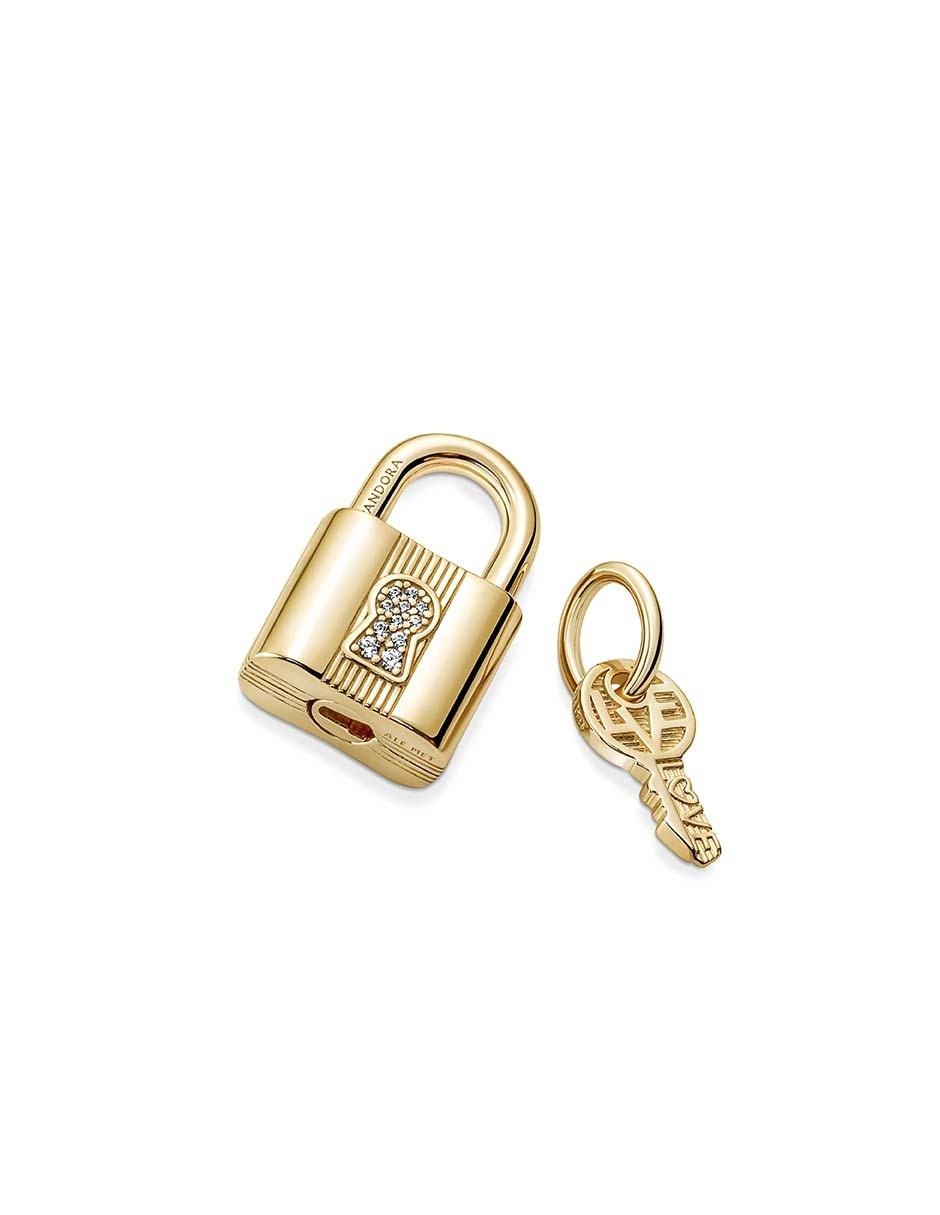 Charm de plata 14 K zirconia cúbica 5