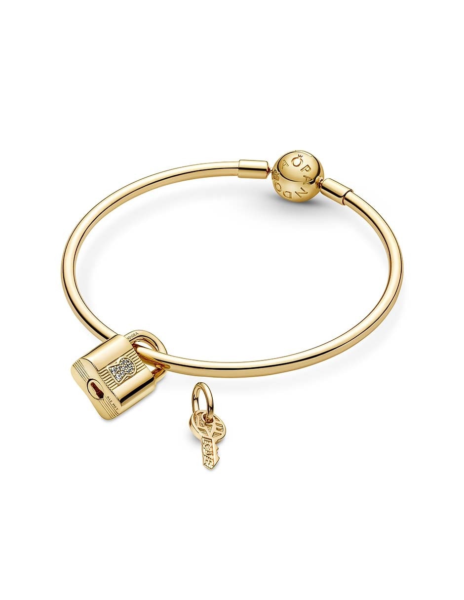 Charm de plata 14 K zirconia cúbica 6