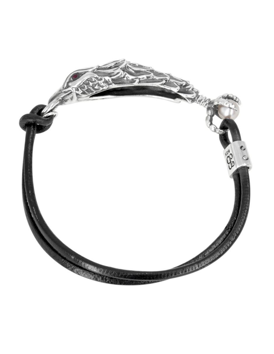 Pulsera de plata con acabado pulido