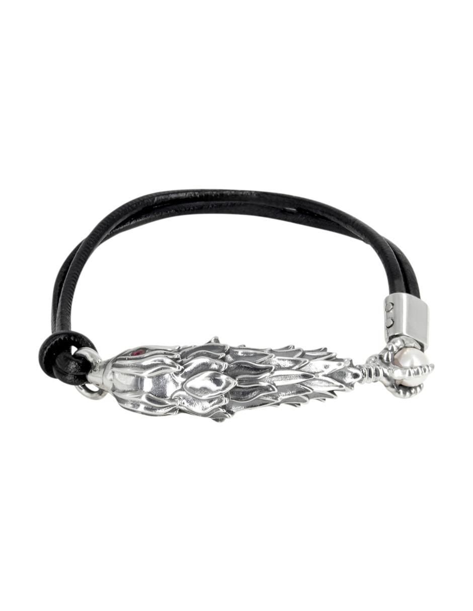 Pulsera de plata con acabado pulido
