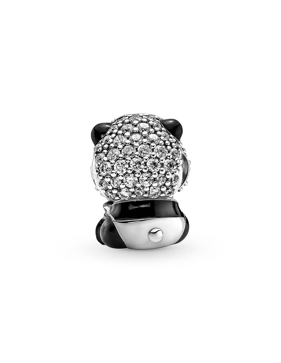 Charm de panda moments de plata P 925 zirconia cúbica