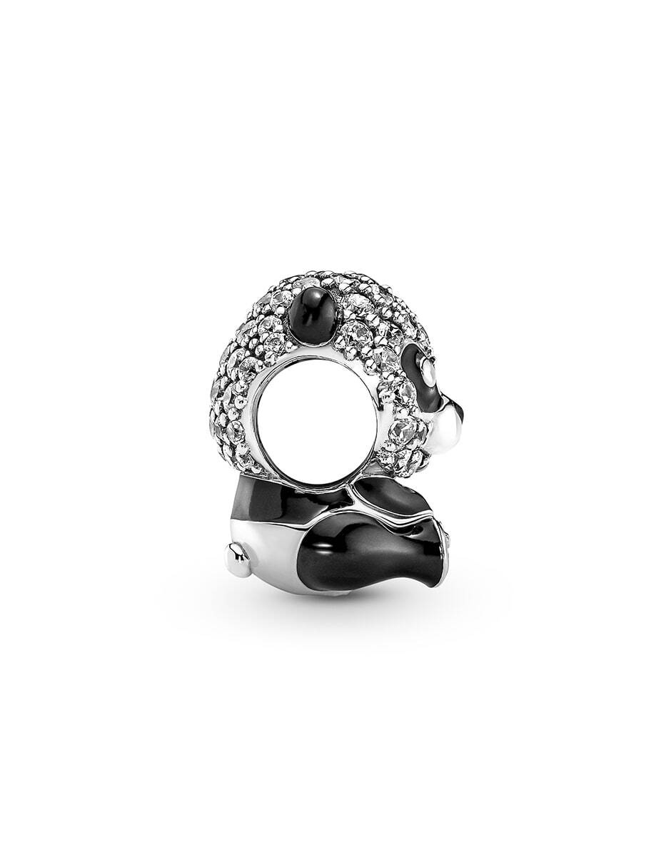 Charm de panda moments de plata P 925 zirconia cúbica