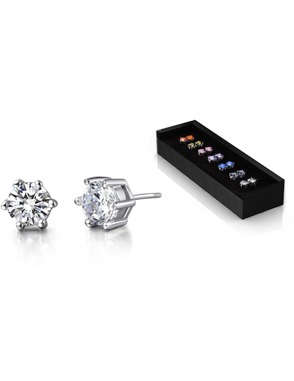 Broqueles circulares con acabado brillante cristal