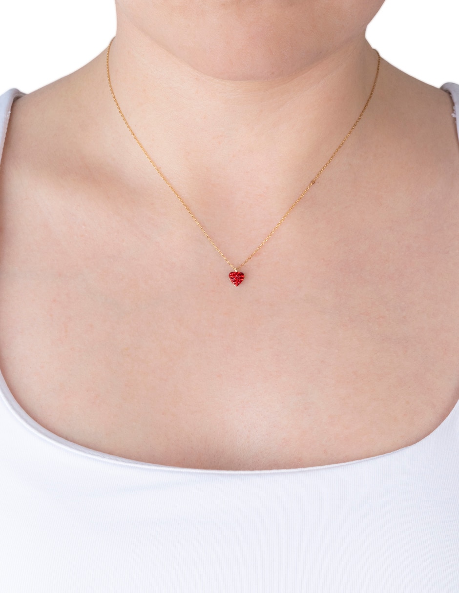 Colgante Y Dije de corazón de plata 2