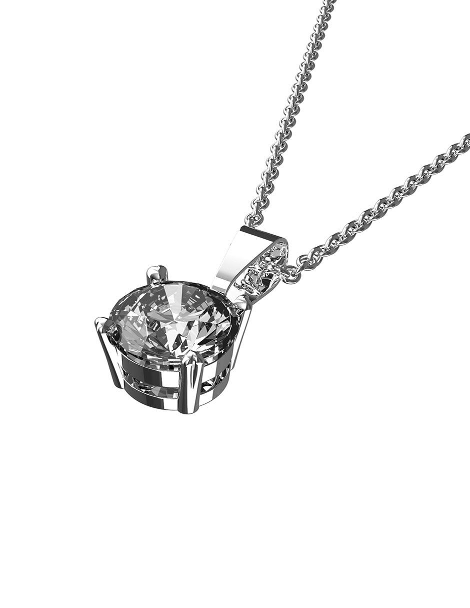 Dije redonda Ortiz Espinosa cristal