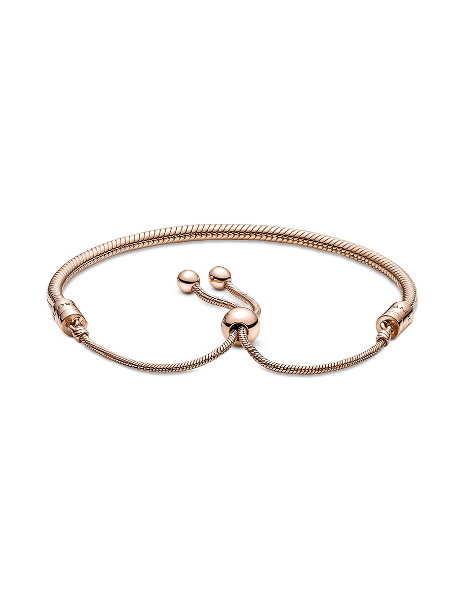 Brazalete de plata Rose con acabado pulido 2