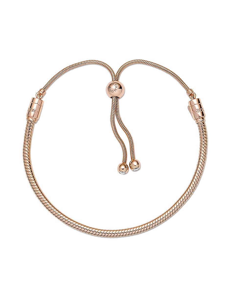 Brazalete de plata Rose con acabado pulido 3
