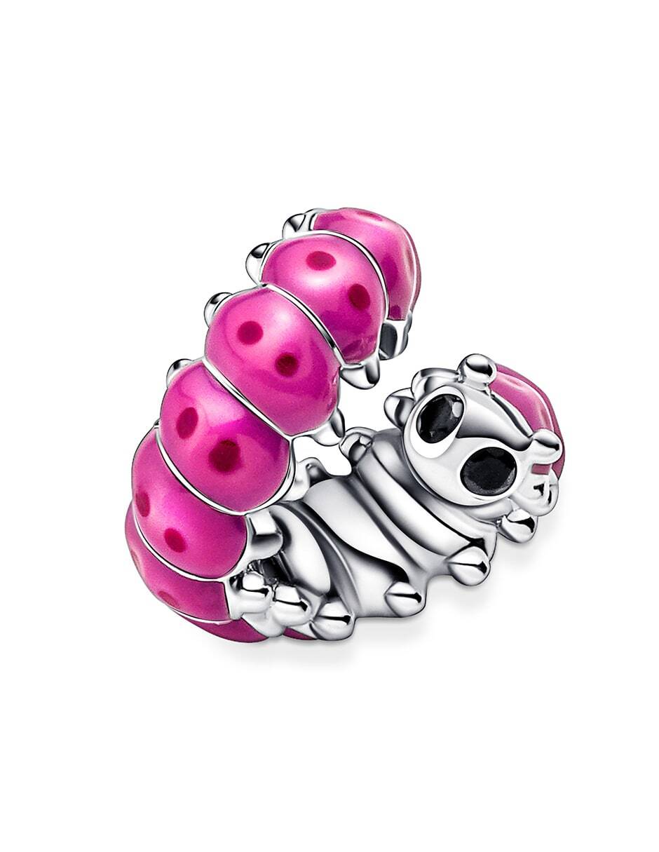 Charm de oruga moments de plata cristal 6