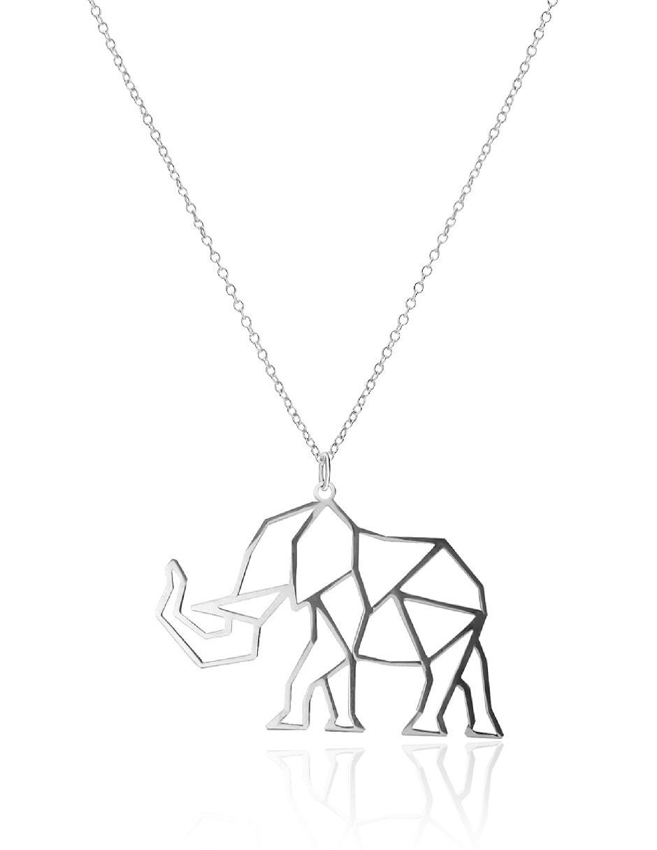 Dije de elefante de plata