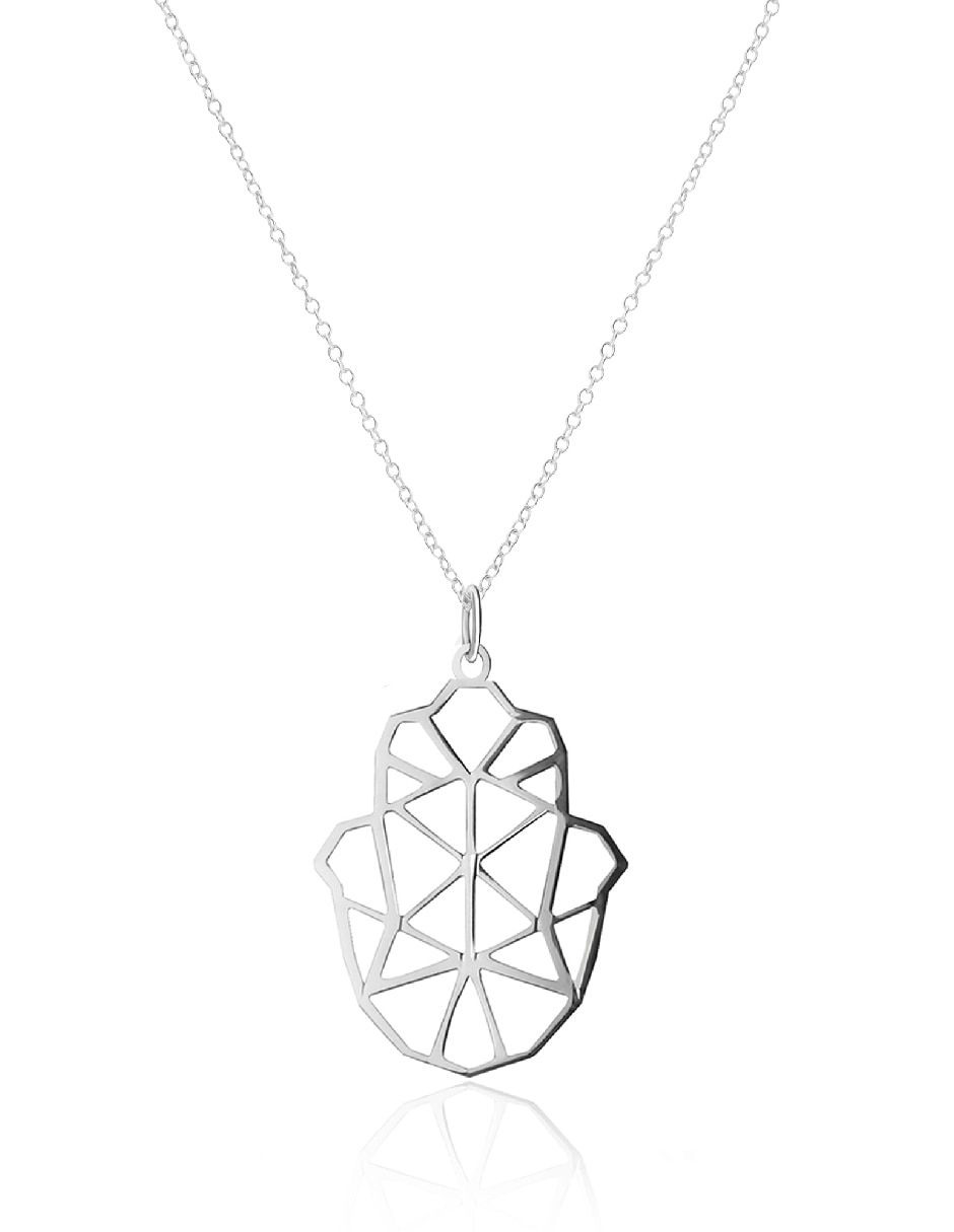 Dije de mano de fátima de plata