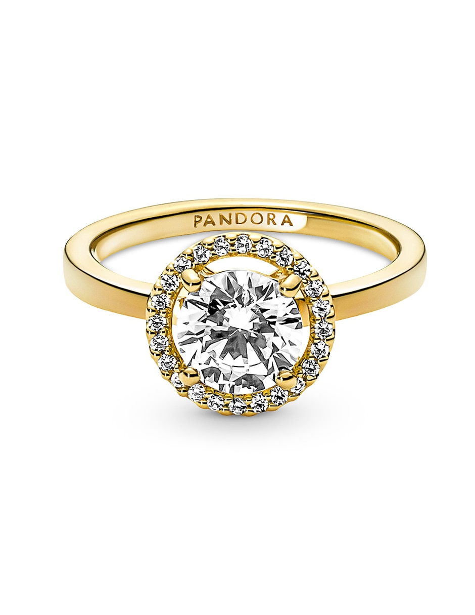 Anillo Timeless de plata P 925 zirconia cúbica con acabado baño de oro 2