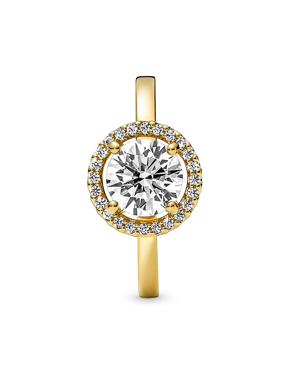 Anillo Timeless de plata P 925 zirconia cúbica con acabado baño de oro 3