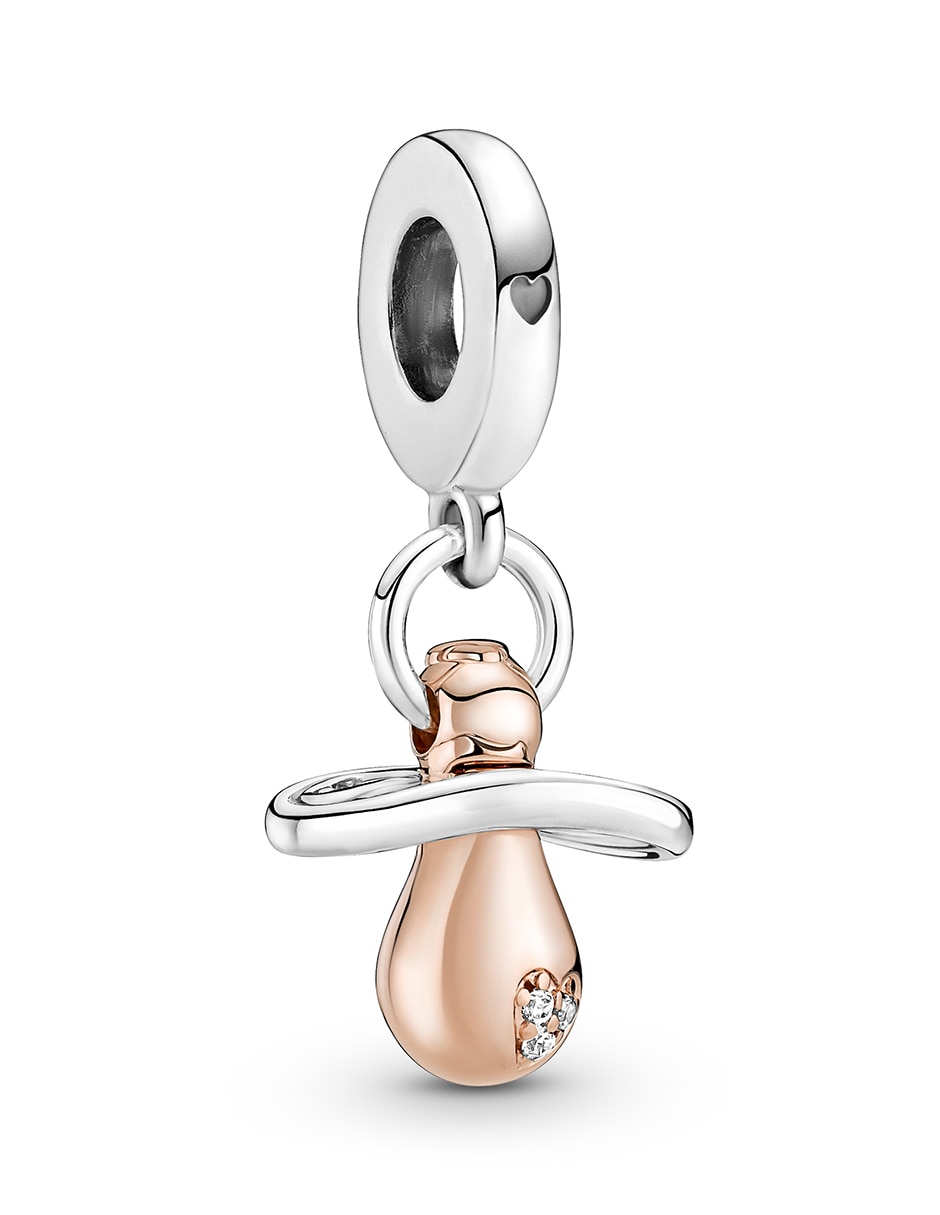 Charm de chupón moments de plata P 925 zirconia cúbica