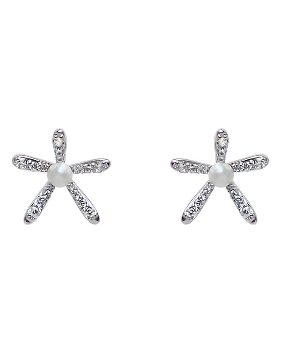 Broqueles de plata P 925 con acabado brillante zirconia 1