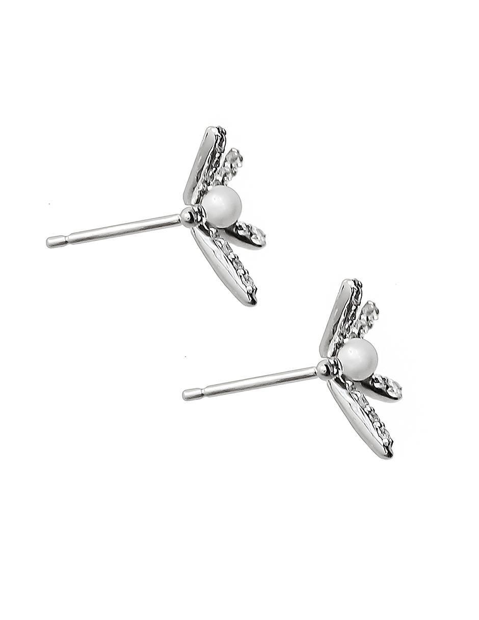 Broqueles de plata P 925 con acabado brillante zirconia