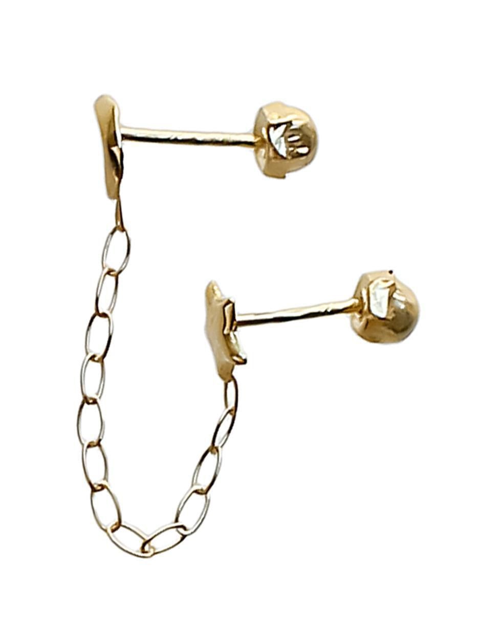 Aretes de oro con acabado brillante 2