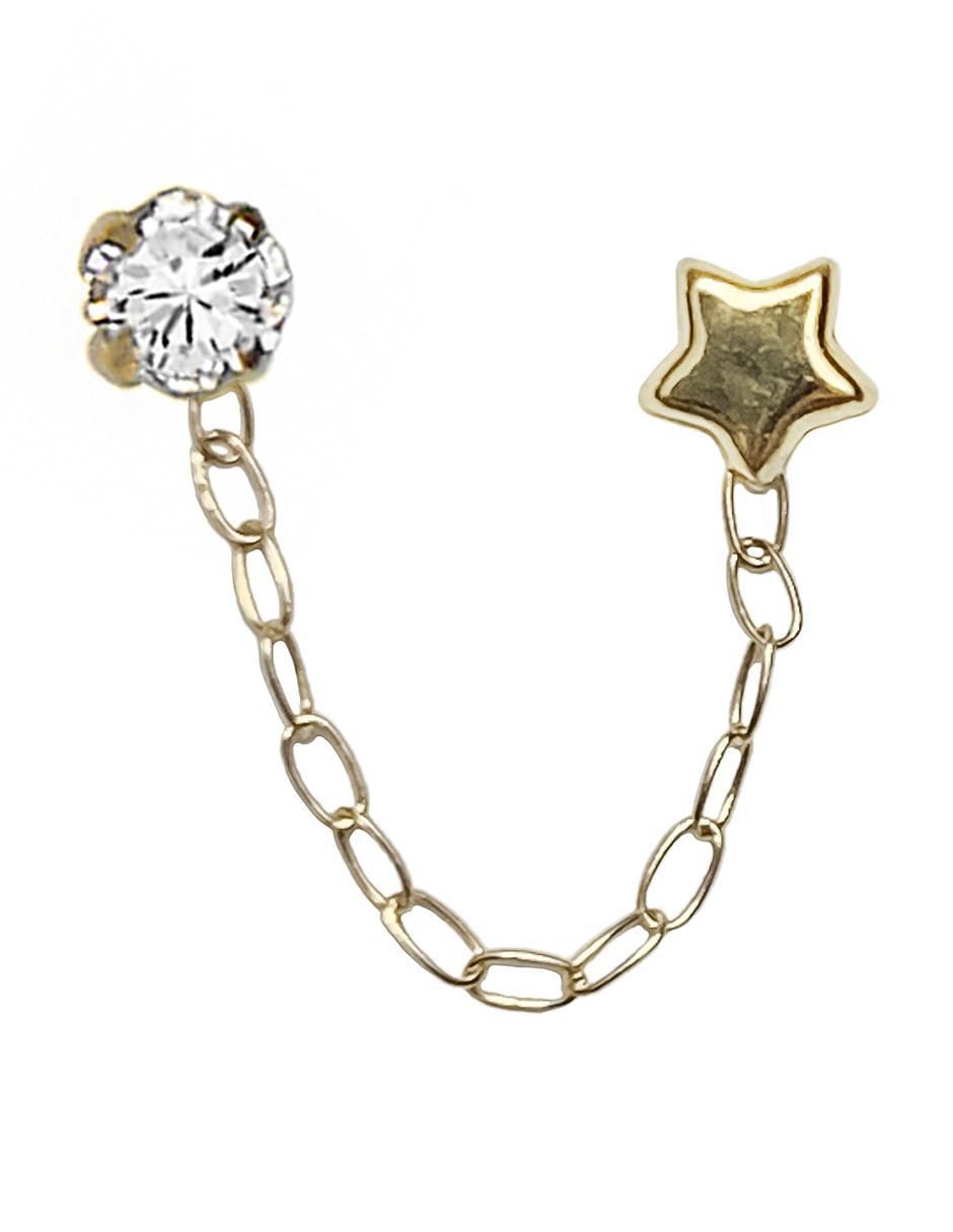 Aretes de oro con acabado brillante 1