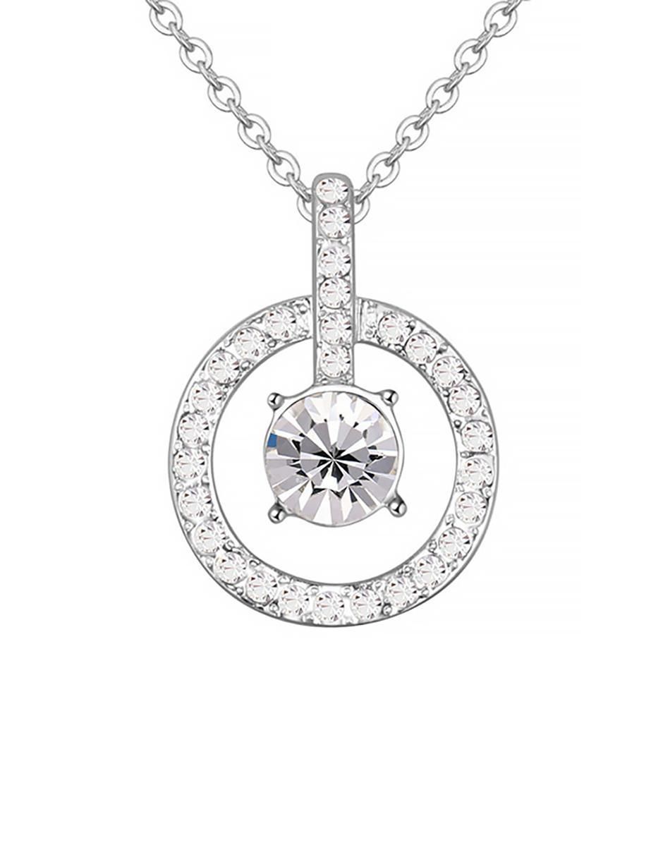 Dije circular de plata cristal Dije circular de plata cristal