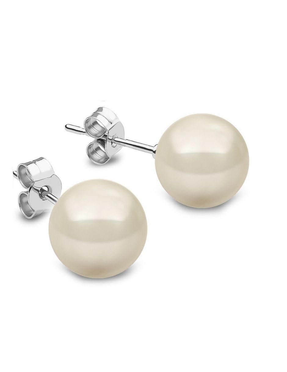 Aretes y collar redondos Pearls de plata cristal 5