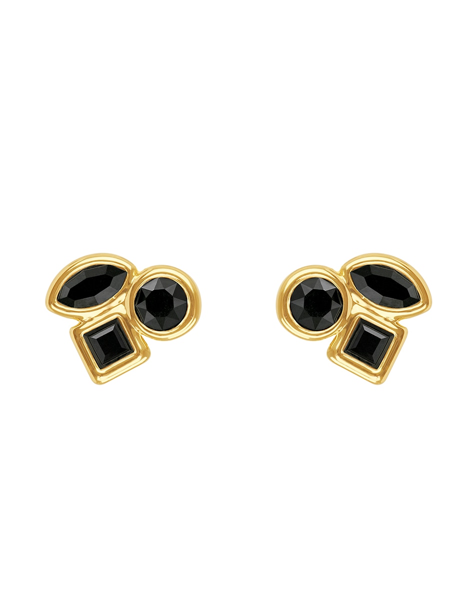 Broqueles Gold Collection con acabado brillante cristal