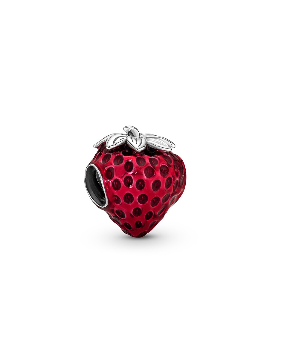 Charm de fresa moments de plata
