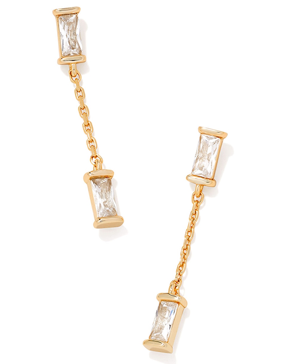 Aretes con acabado brillante cristal 1