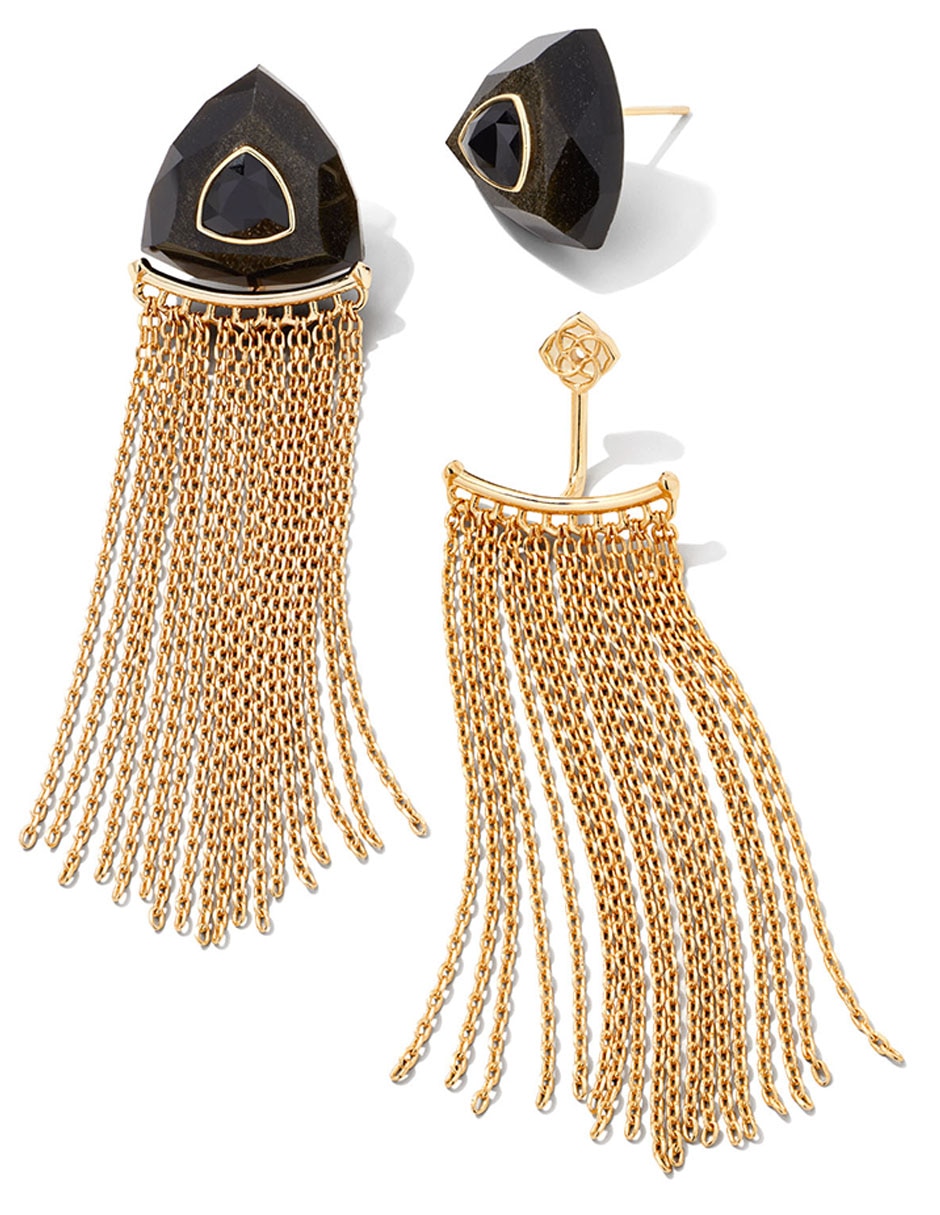 ARETES KENDRA SCOTT, UNITALLA, NEGRO