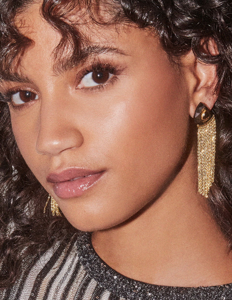 ARETES KENDRA SCOTT, UNITALLA, NEGRO