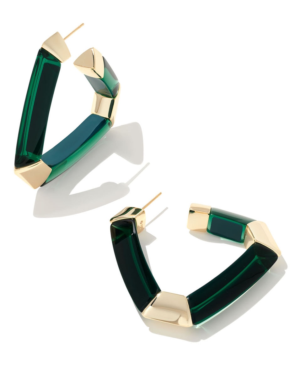 Aretes de aro Arden con acabado brillante