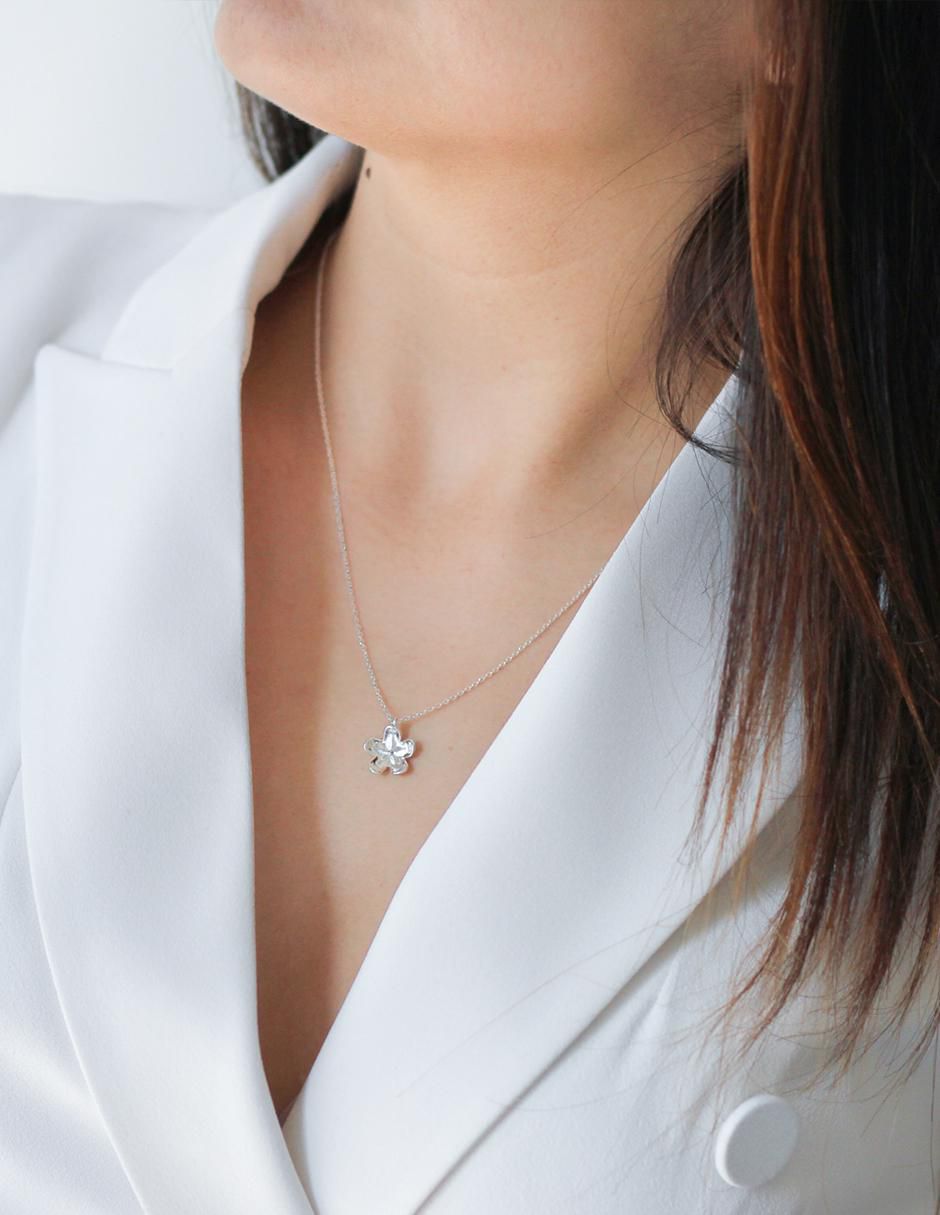Collar de flor Floral de plata P 925 3