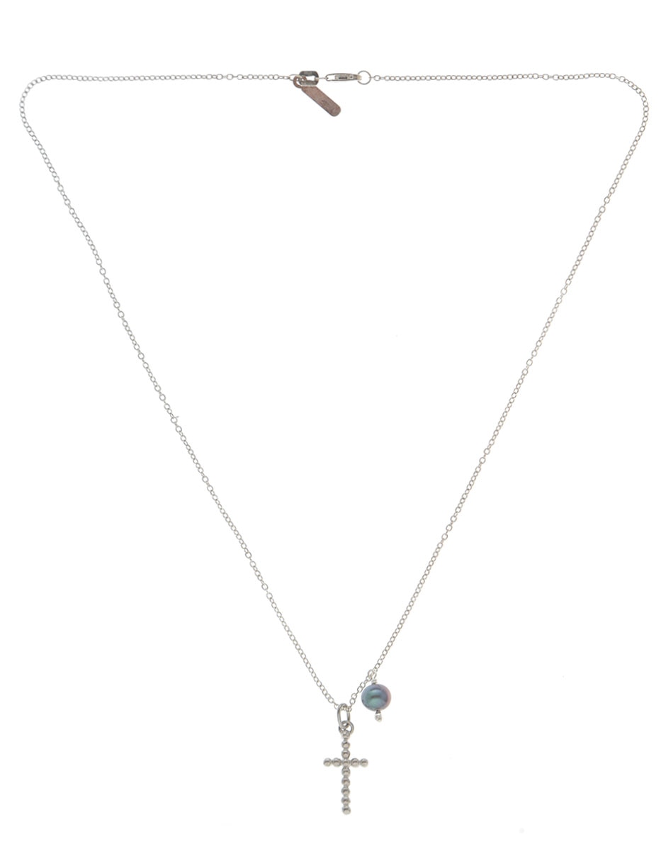 Dije de cruz de plata