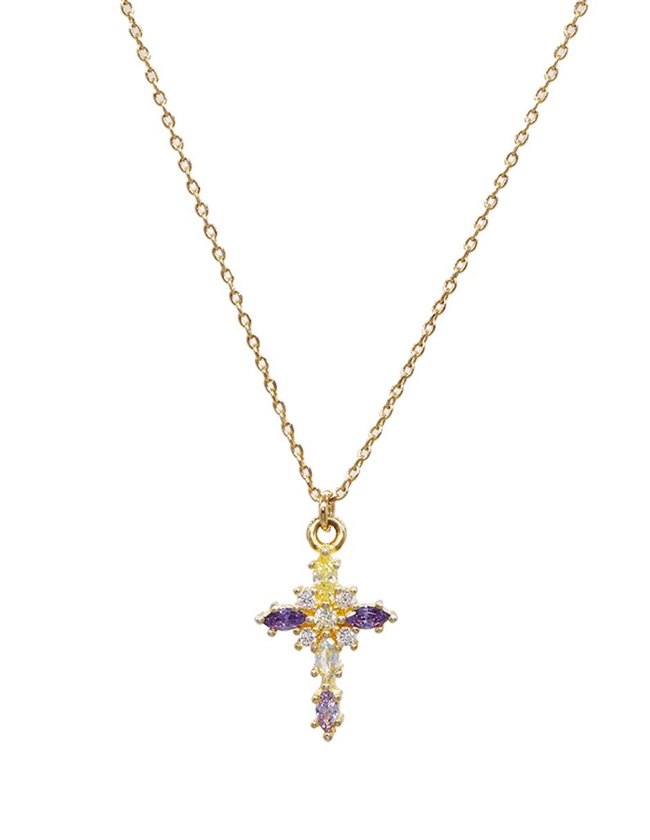 Colgante Y Dije de cruz de plata P 925 zirconia 2