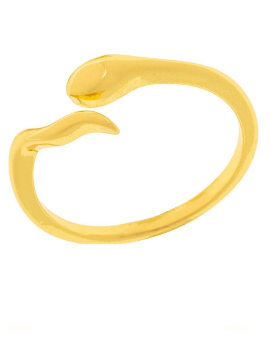 Anillo con acabado baño de oro Anillo con acabado baño de oro