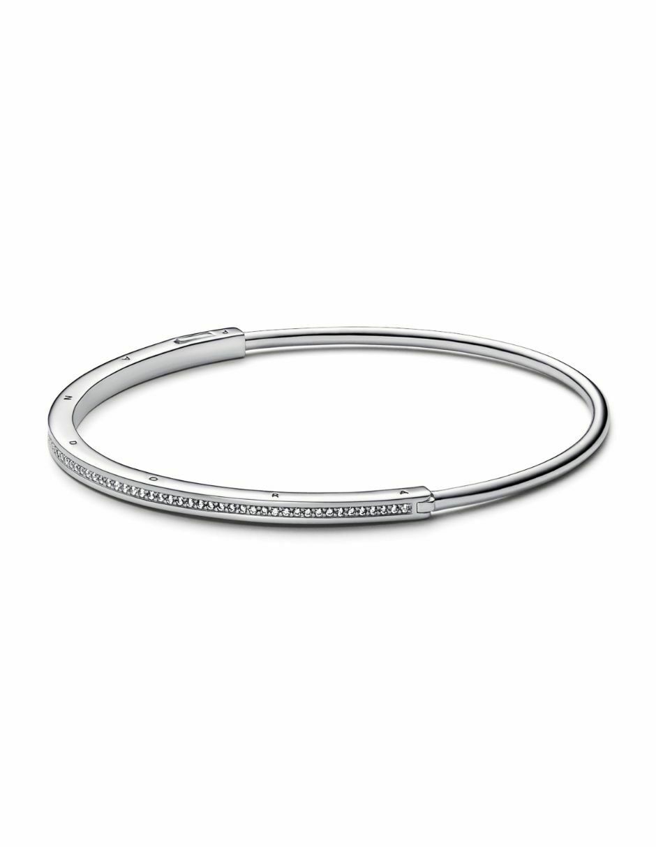 Pulsera de plata Signature con acabado liso 3