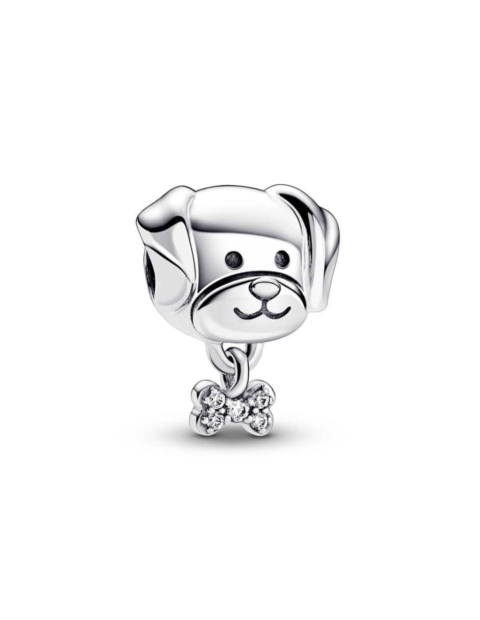 Charm de perro moments pdp de plata zirconia cúbica
