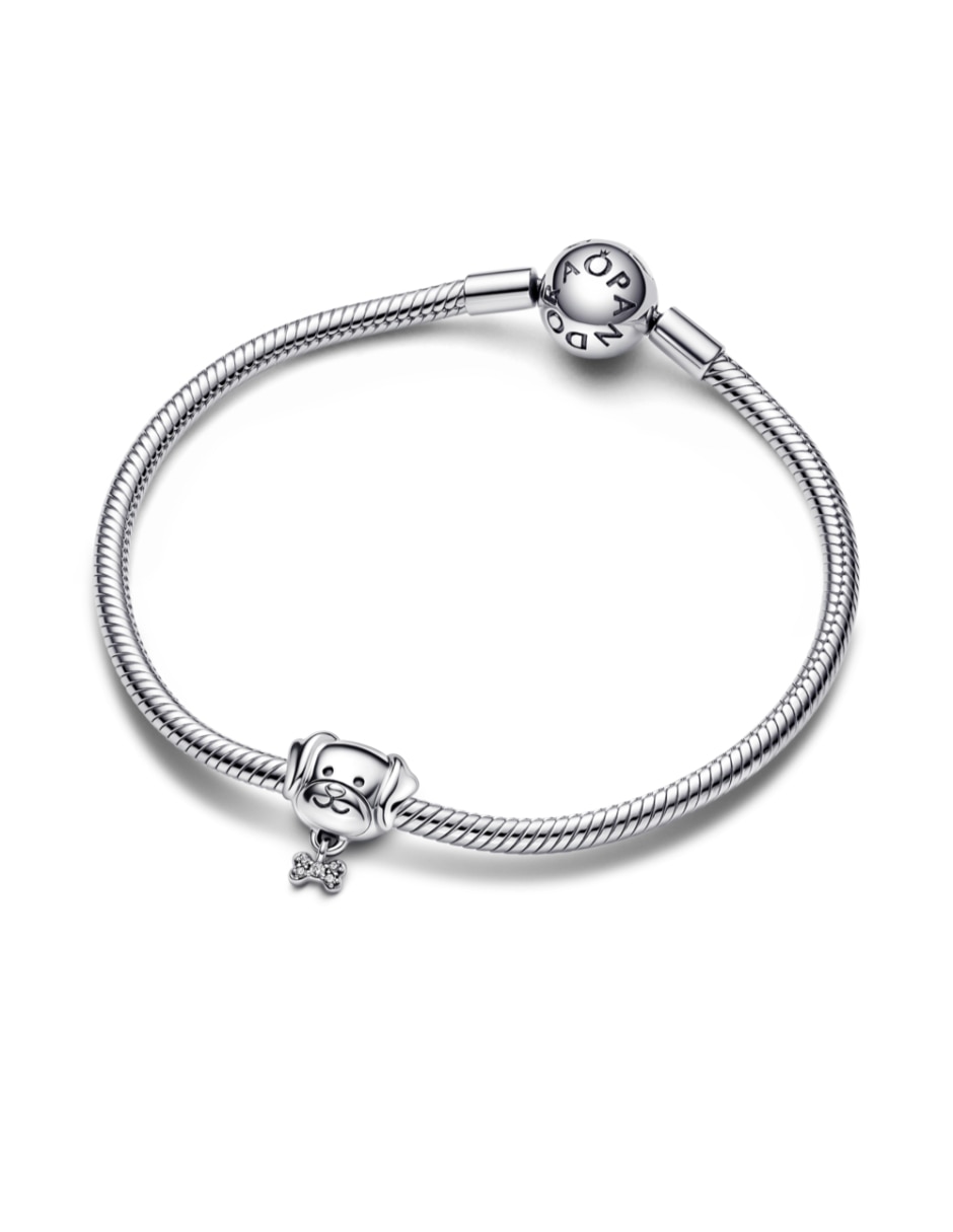 Charm de perro moments pdp de plata zirconia cúbica 3