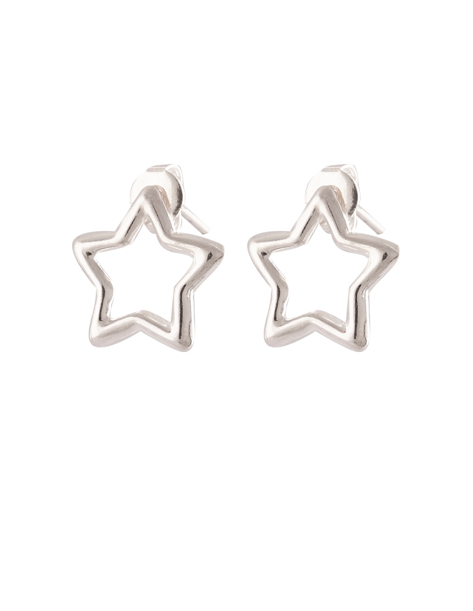 Aretes y collar de estrella de plata P 925 2